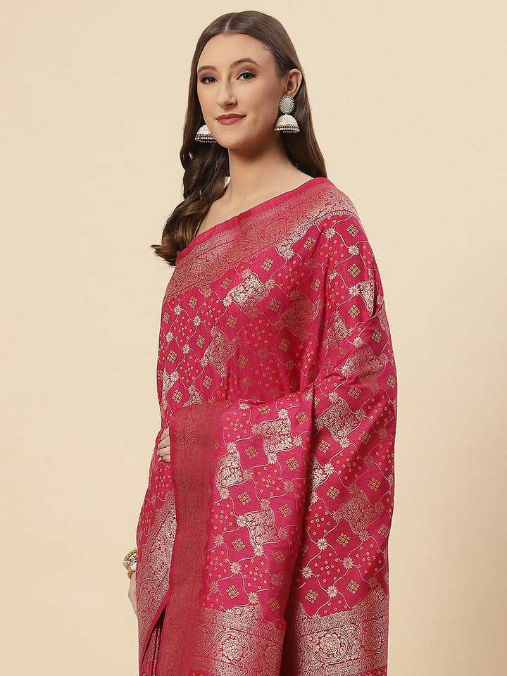 Zari Jaal Handloom Woven Saree