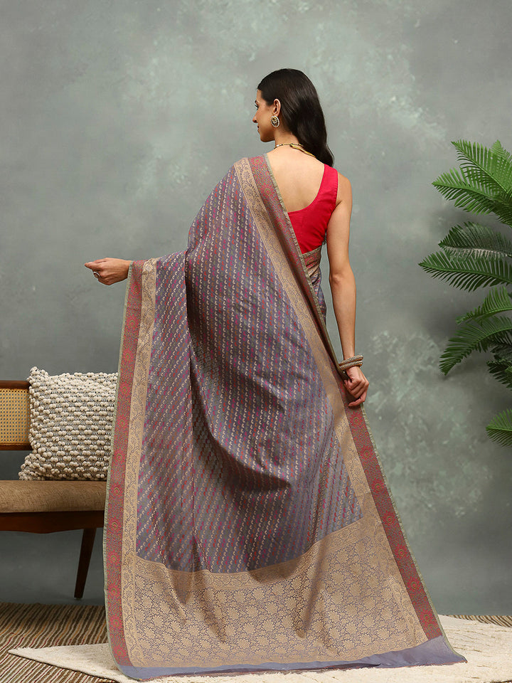 Resham Woven Design Cotton Blend Woven Saree