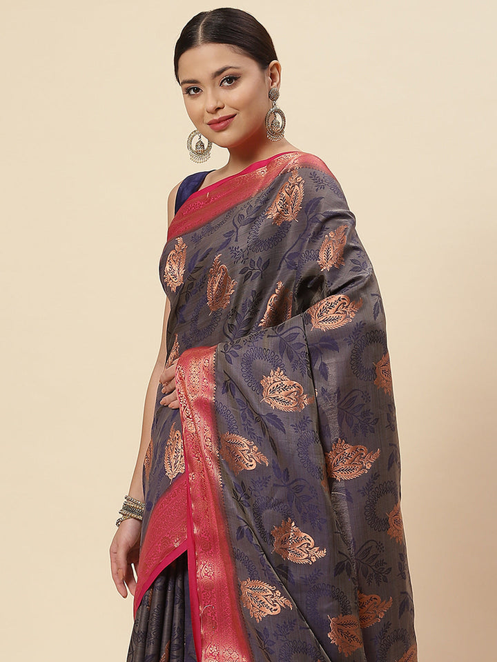 Zari Booti Handloom Woven Saree