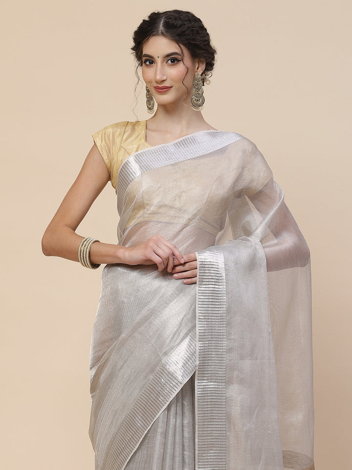 Zari Border Cotton Woven Saree