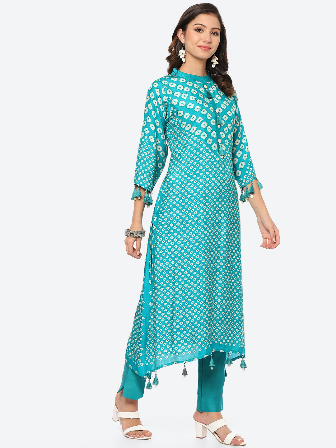 Printed Cotton Kurta With Pant