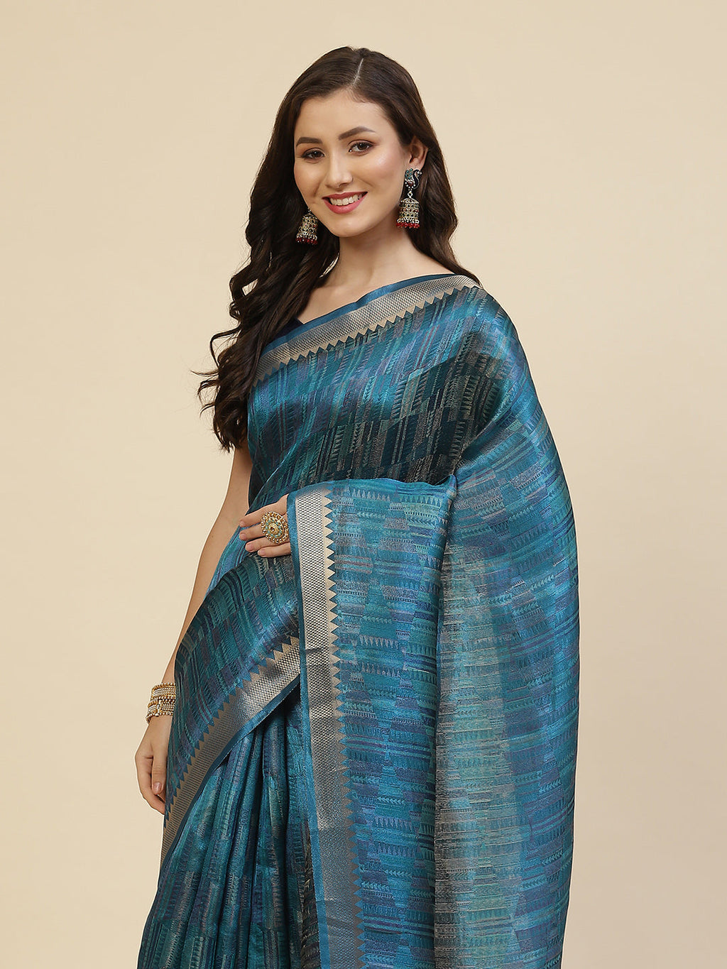 Zari Jaal Cotton Woven Saree