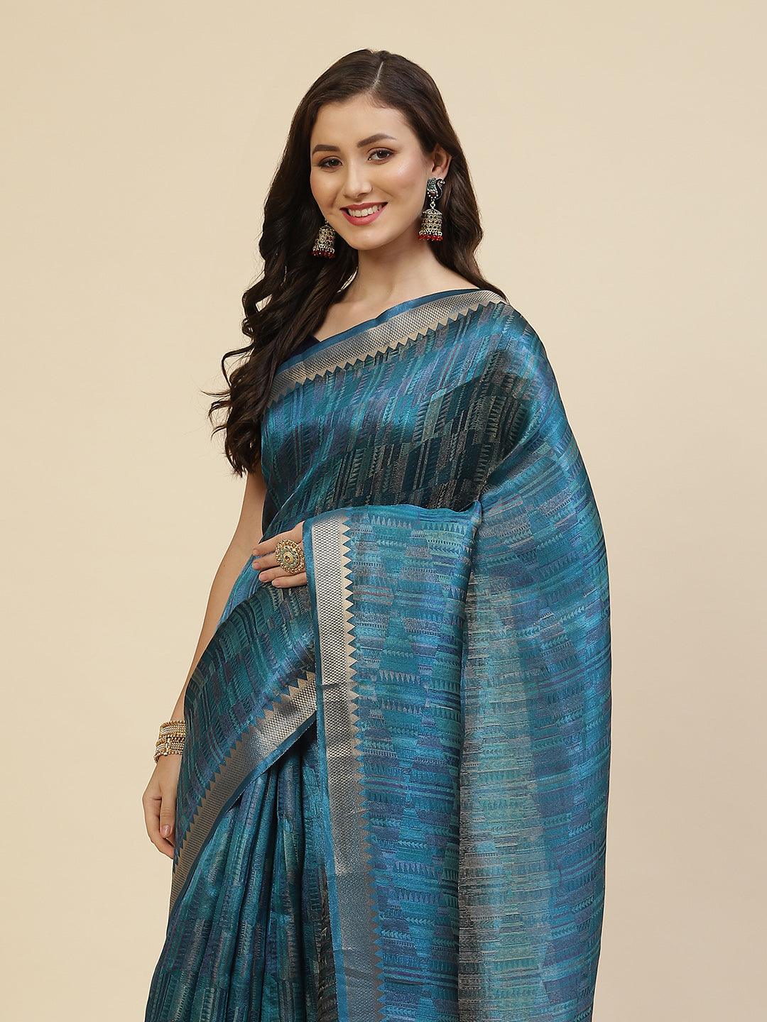 Zari Jaal Cotton Woven Saree