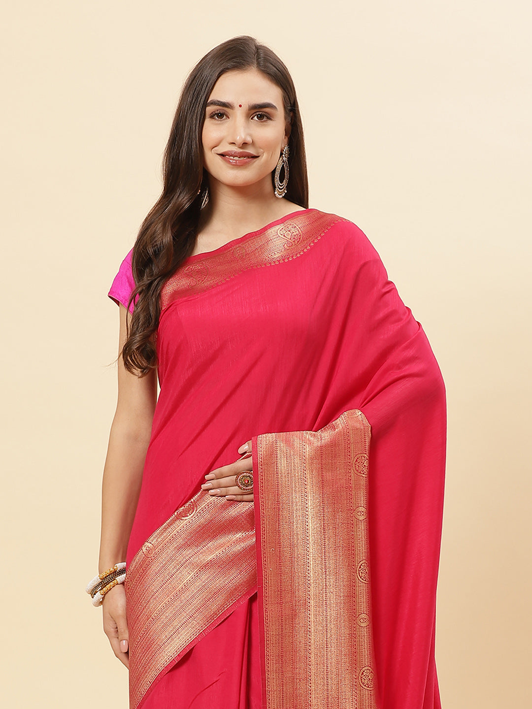 Art Handloom Saree with Zari Border