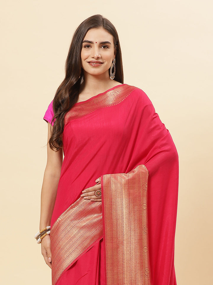 Art Handloom Saree with Zari Border