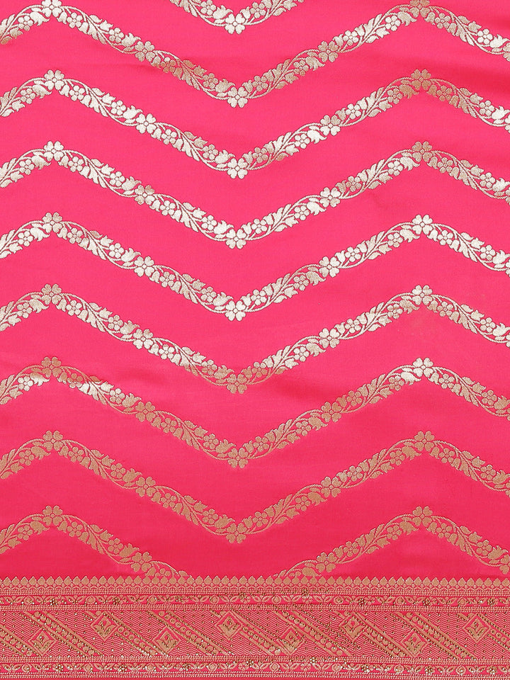 Stone Jaal Banarasi Woven Saree
