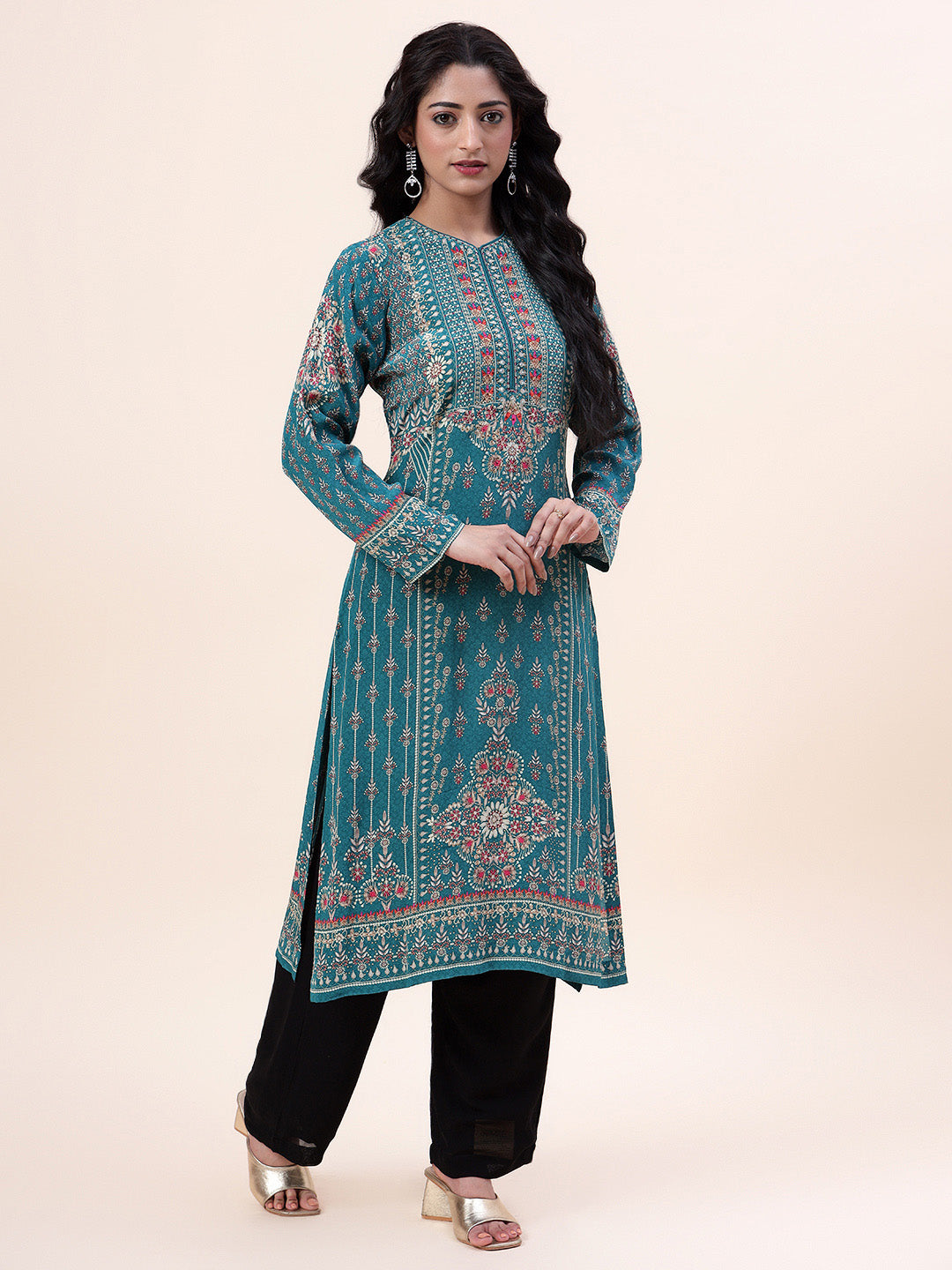 Digital Printed Crepe Kurta