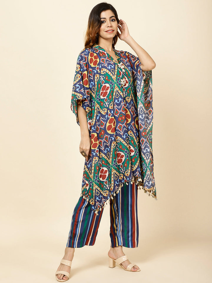 Printed Muslin Kurta With Pants