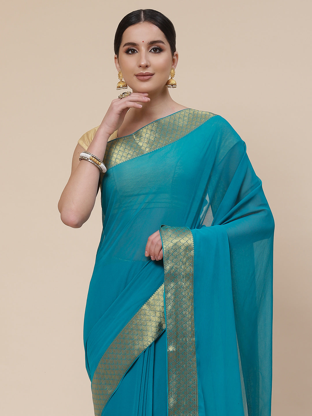 Chiffon Plain Saree