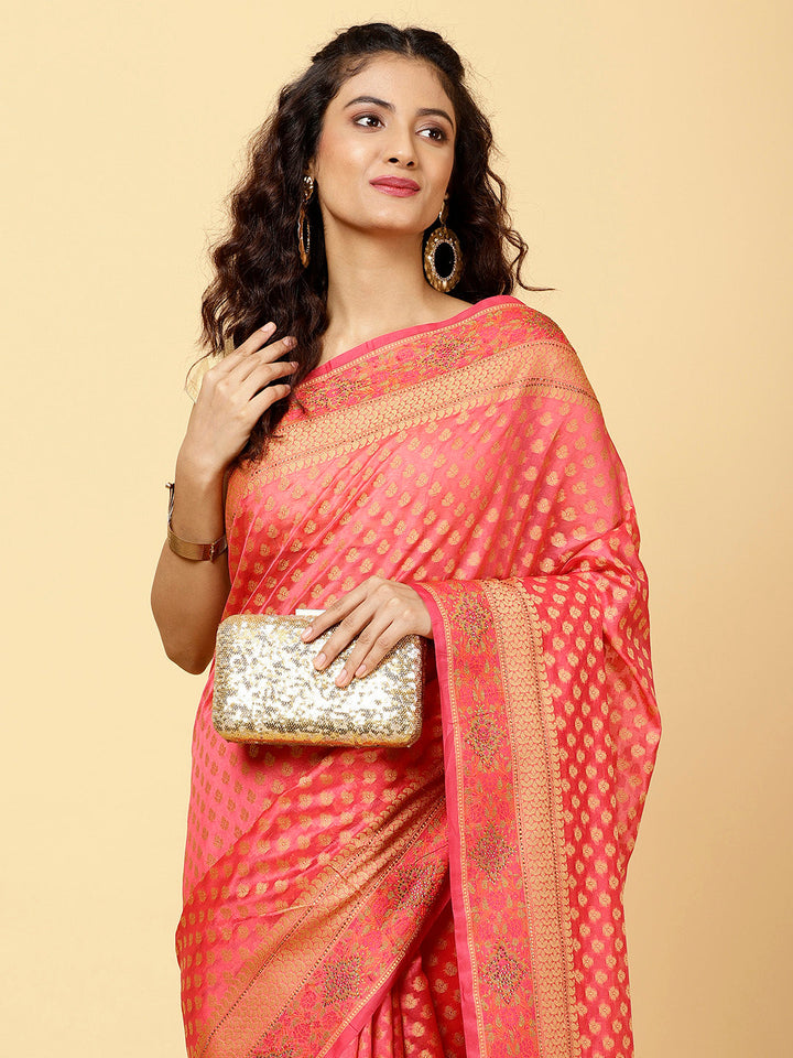 Woven Booti Cotton Saree