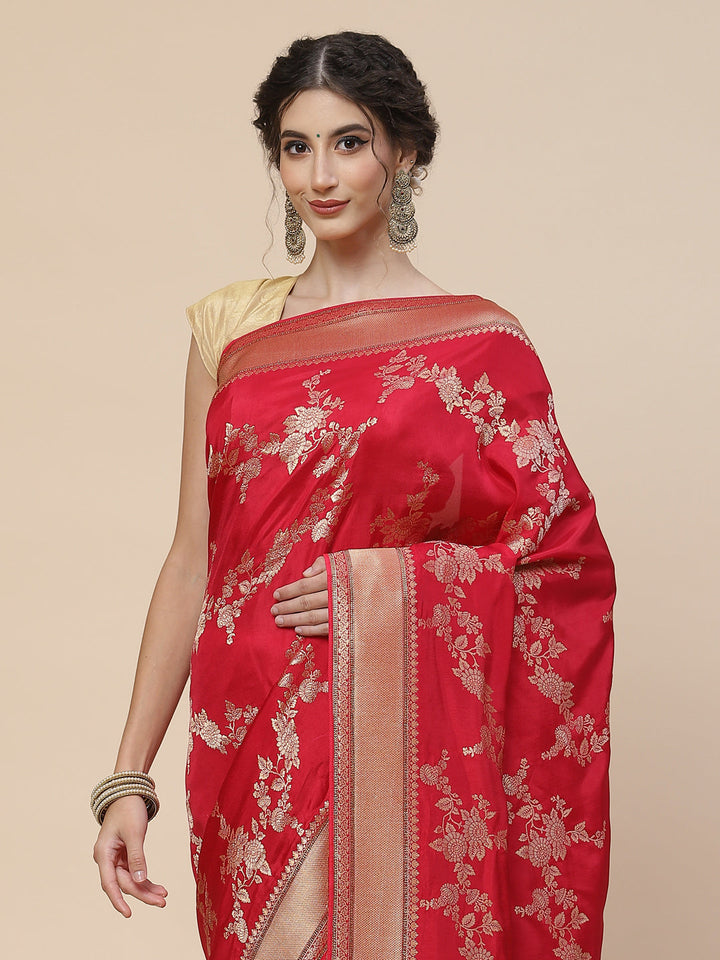 Zari Jaal Banarasi Embroidered Saree