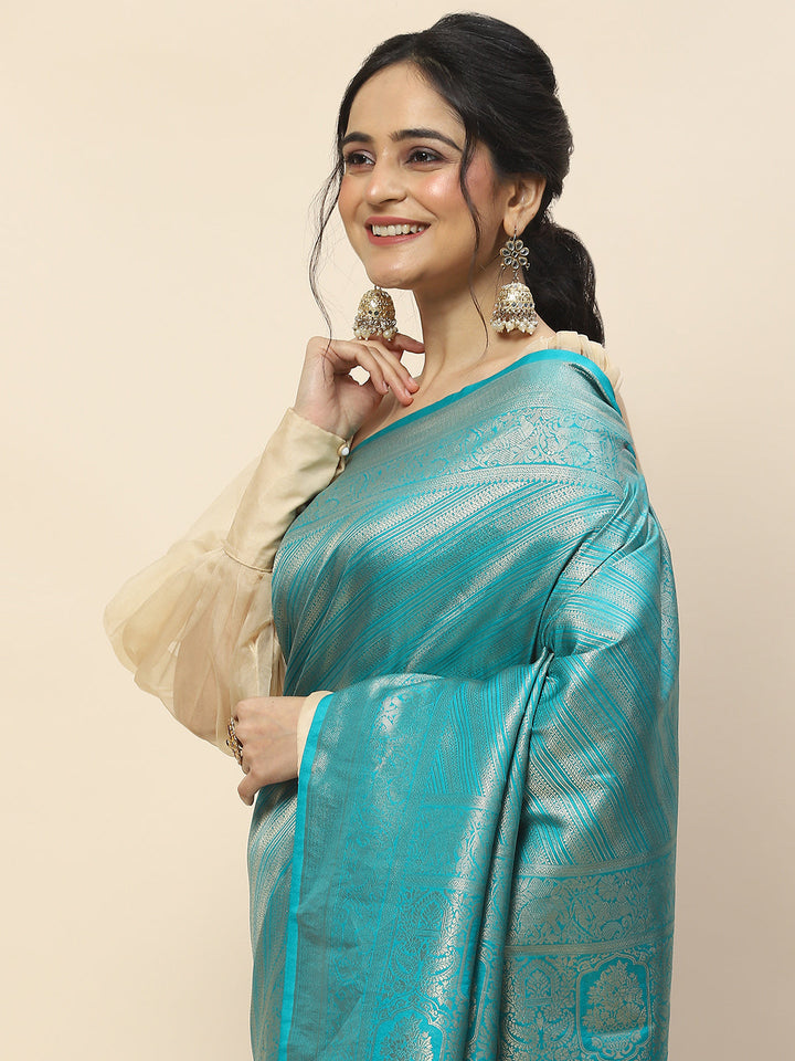 Zari Jaal Woven Handloom Saree