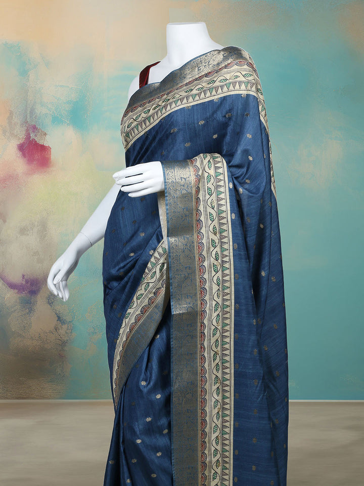 Printed &amp; Woven Design Art Silk Saree