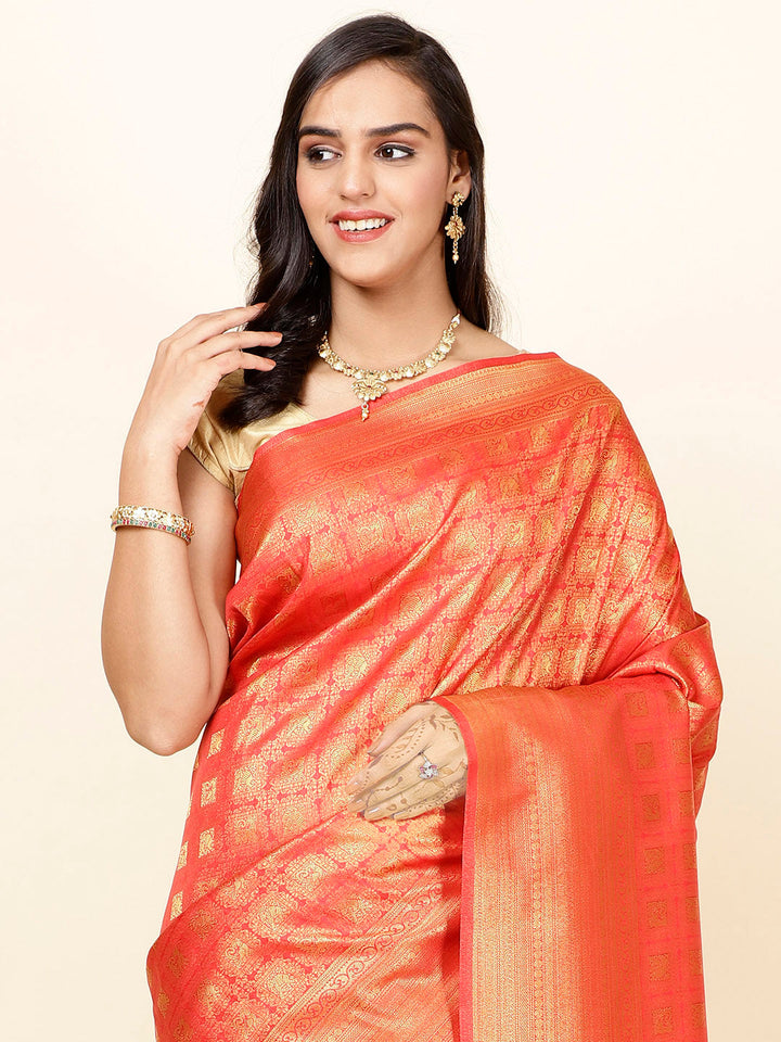 Zari Jaal Woven Handloom Saree