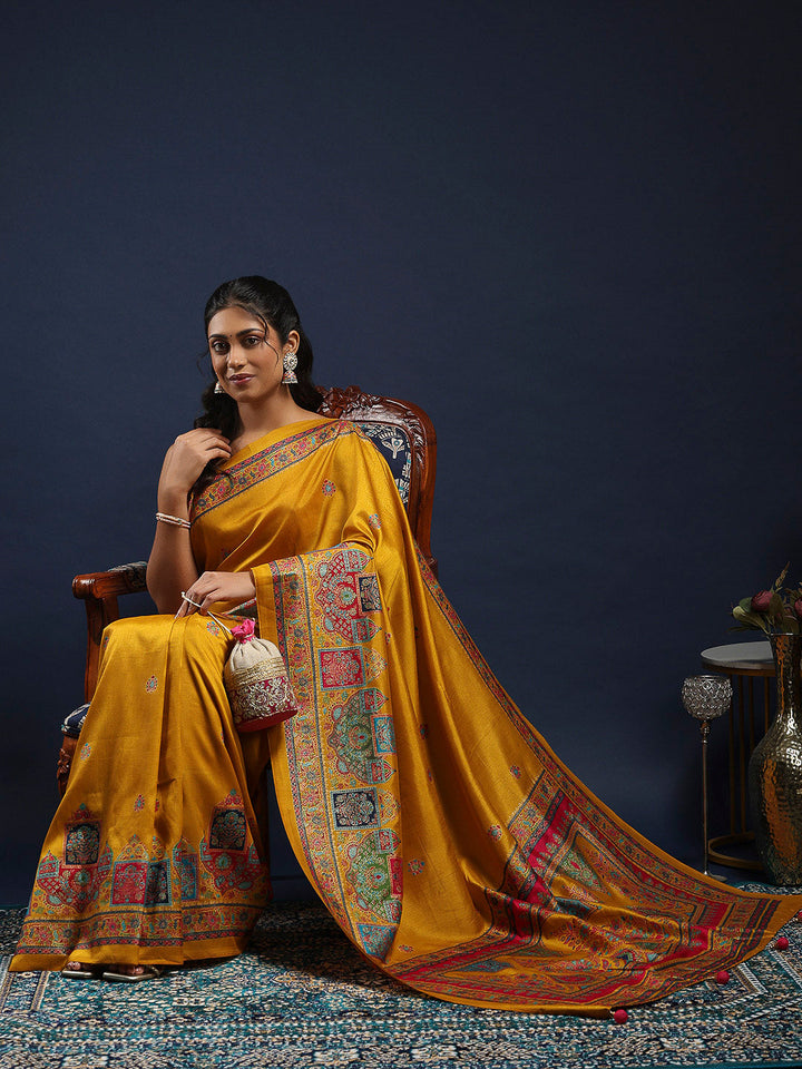 Digital Printed Art Silk Saree