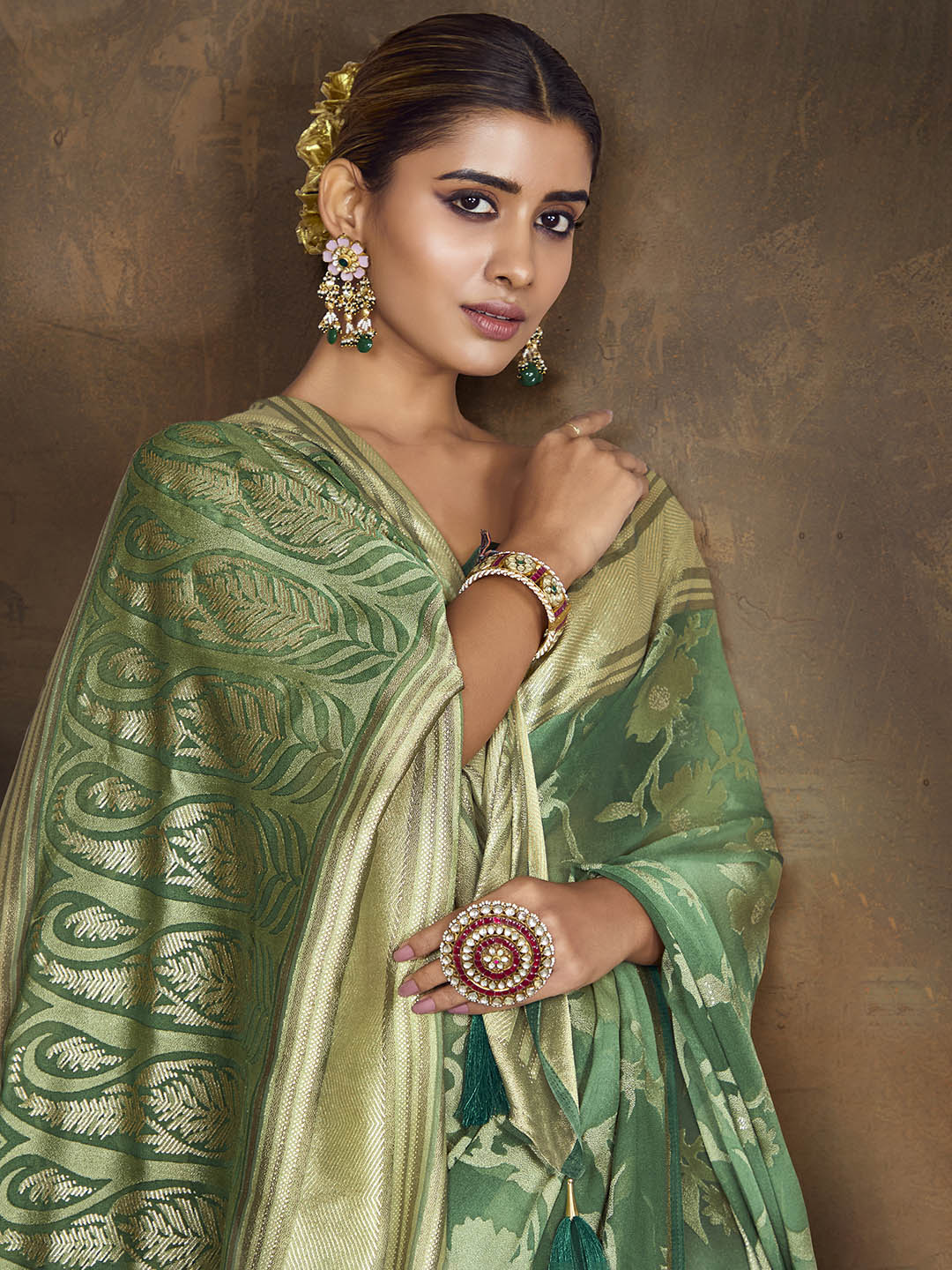 Plain Georgette Saree