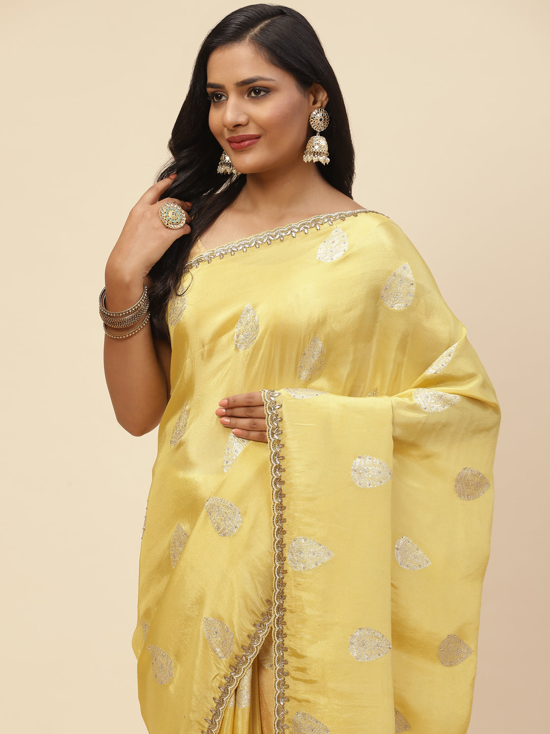 Woven Embroidered Banarasi Saree