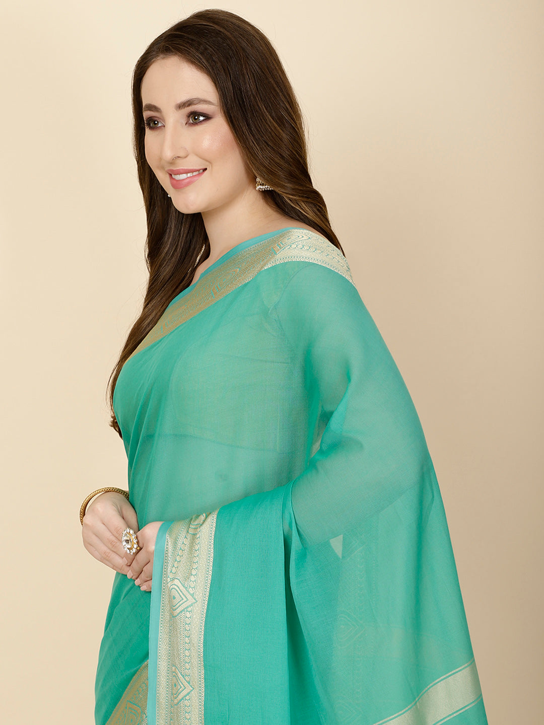 Resham Border Woven Cotton Saree