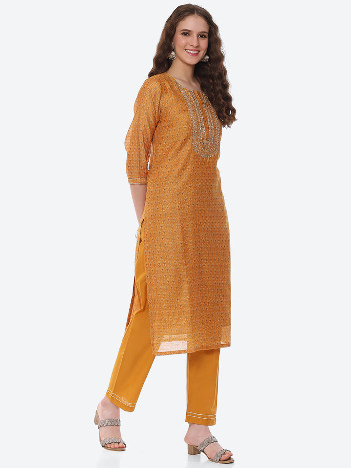 Gota Work Chanderi Kurta With Pant