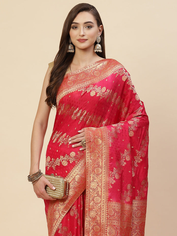 Zari Jaal Handloom Woven Saree