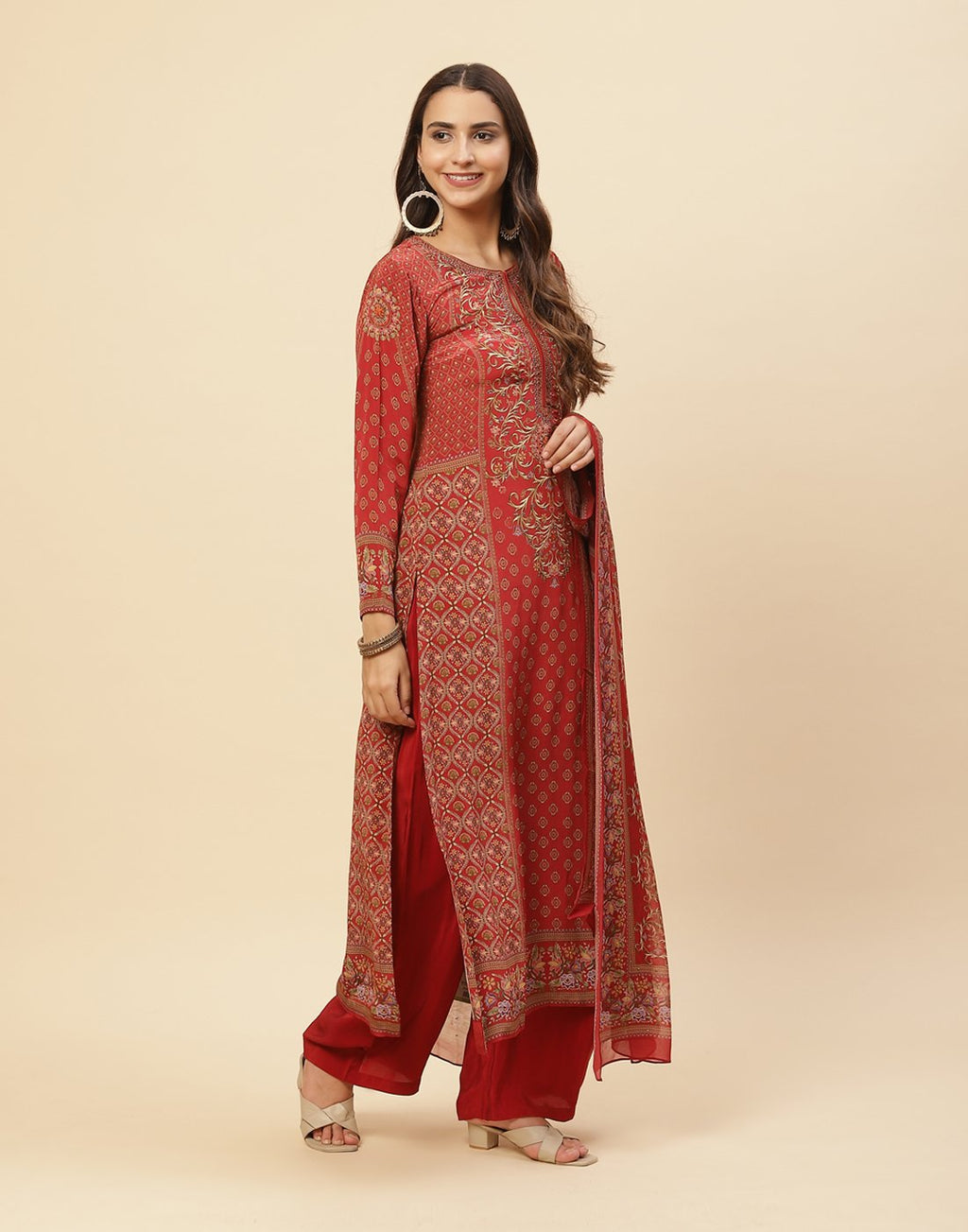Digital Printed Crepe Salwar Kameez Stitched Suit With Georgette Dupatta