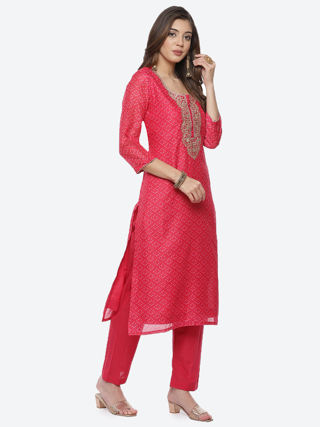 Printed Cotton Stitched Salwar Kameez With Printed Cotton Dupatta