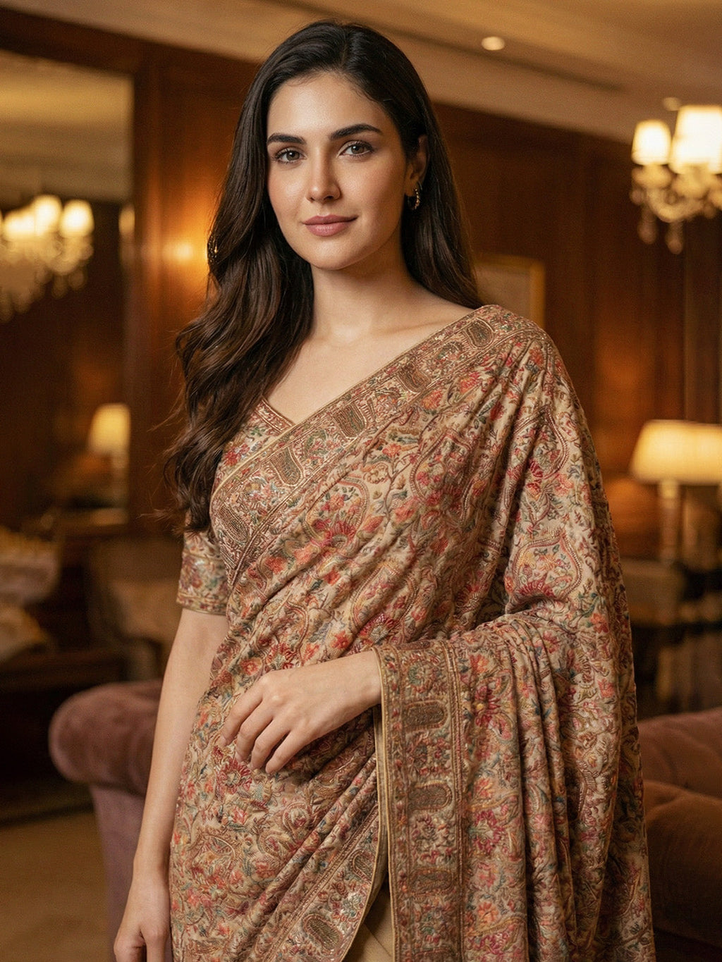 Embroidered Georgette Saree