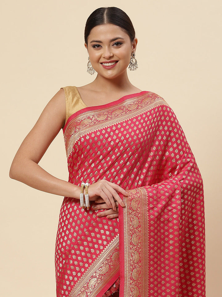 Zari Booti Handloom Woven Saree
