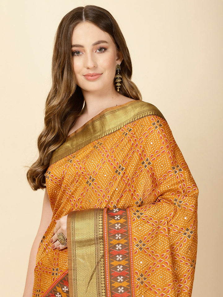 Patola Print Handloom Saree