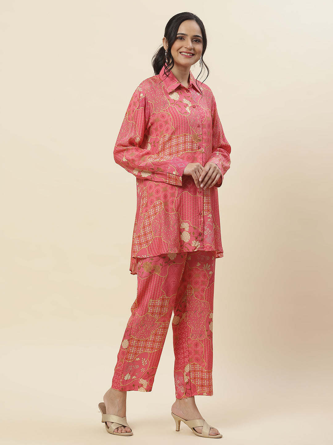 Printed Muslin Kurti With Pants