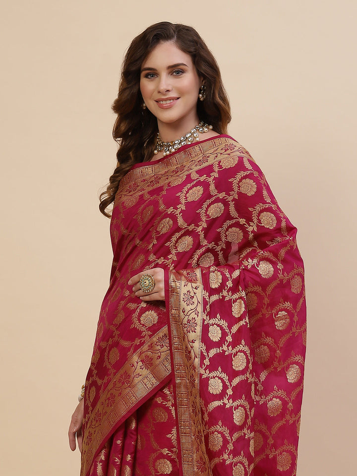 Zari Jaal Cotton Woven Saree