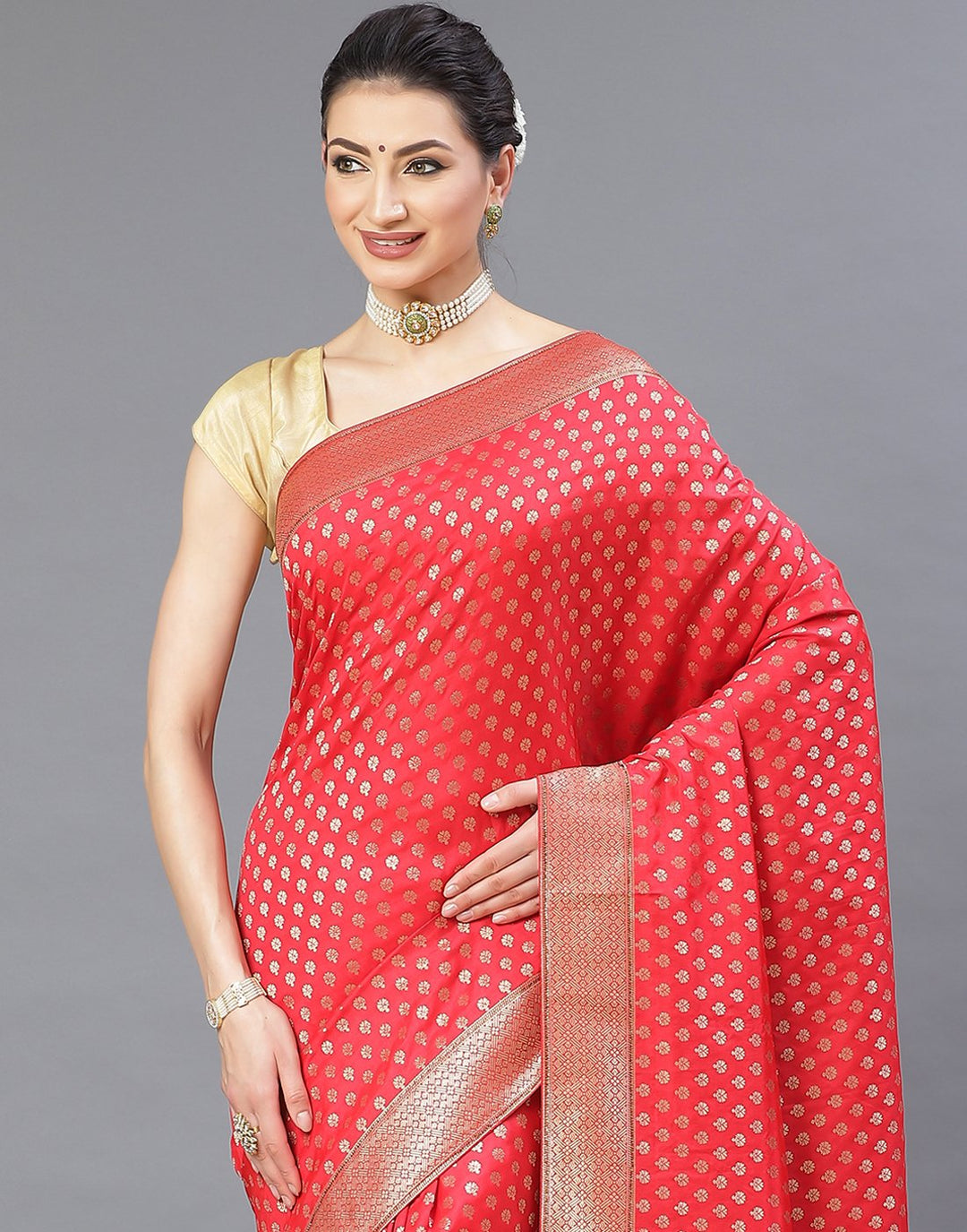 Banarasi Woven Silk Embroidered Saree