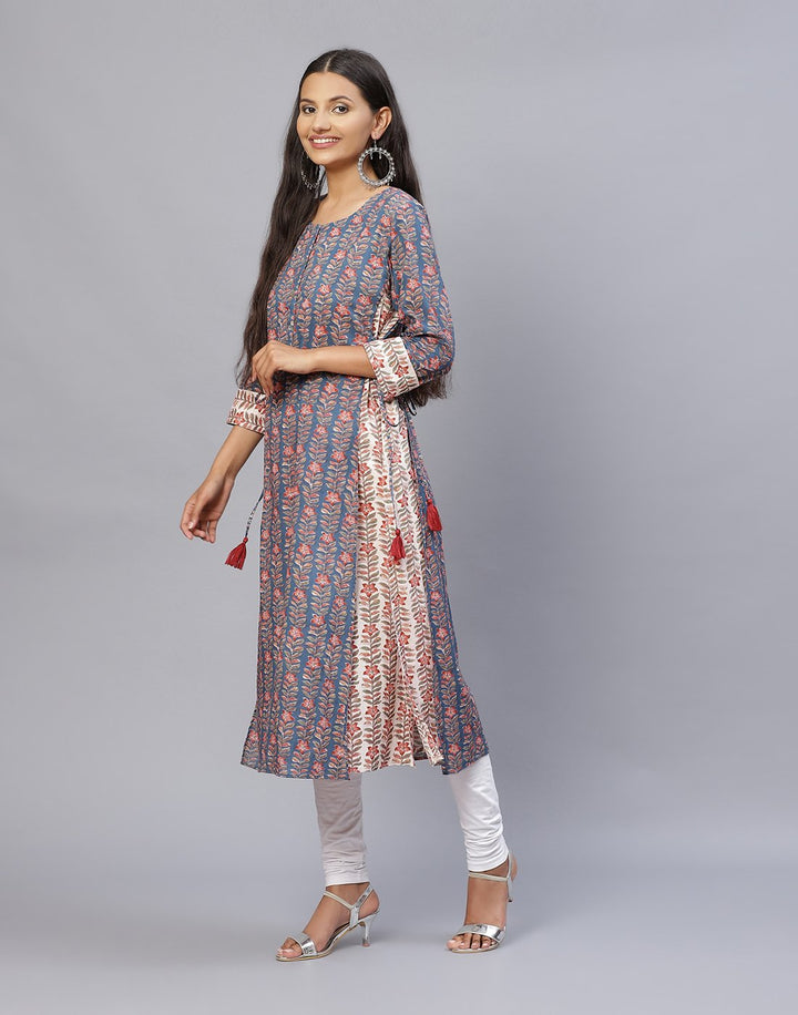 Floral Print Cotton Kurti