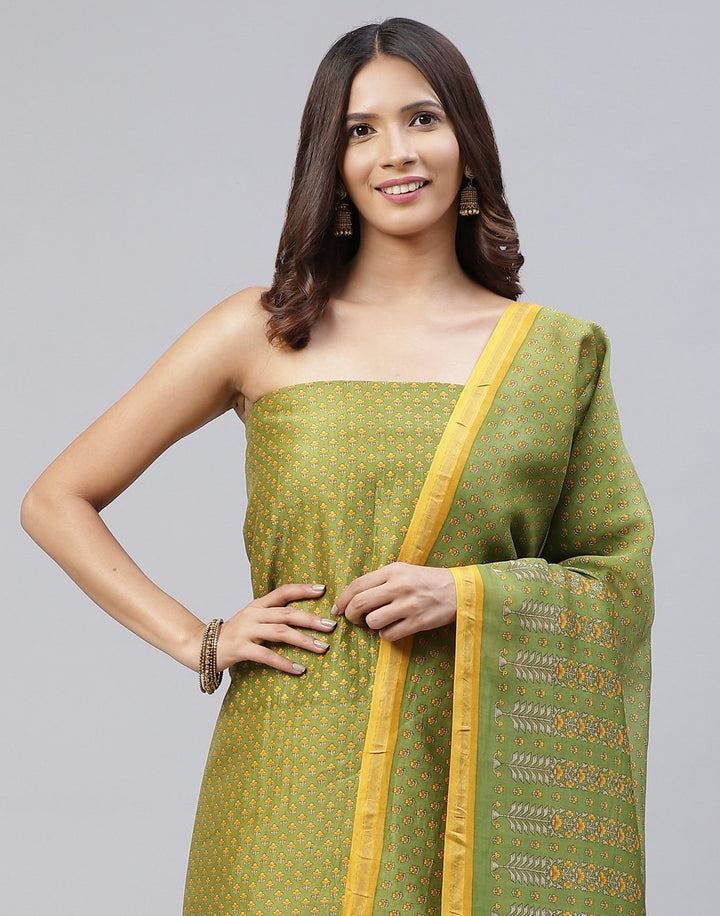 Printed Chanderi Suit Piece