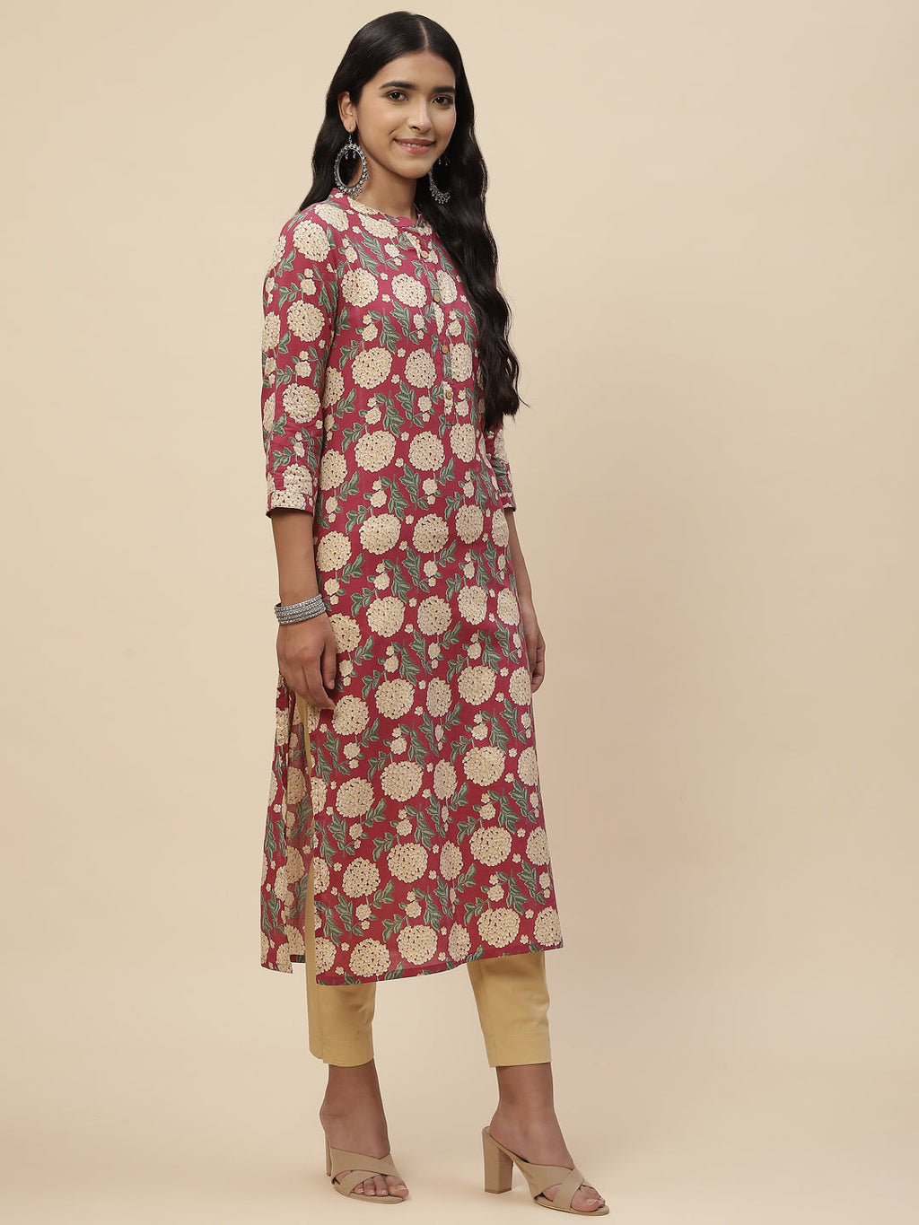 Floral Printed Cotton Kurta