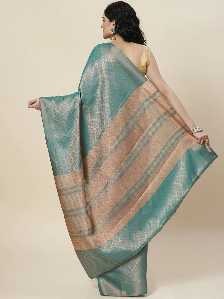 Brocade Zari Jaal Handloom Woven Saree