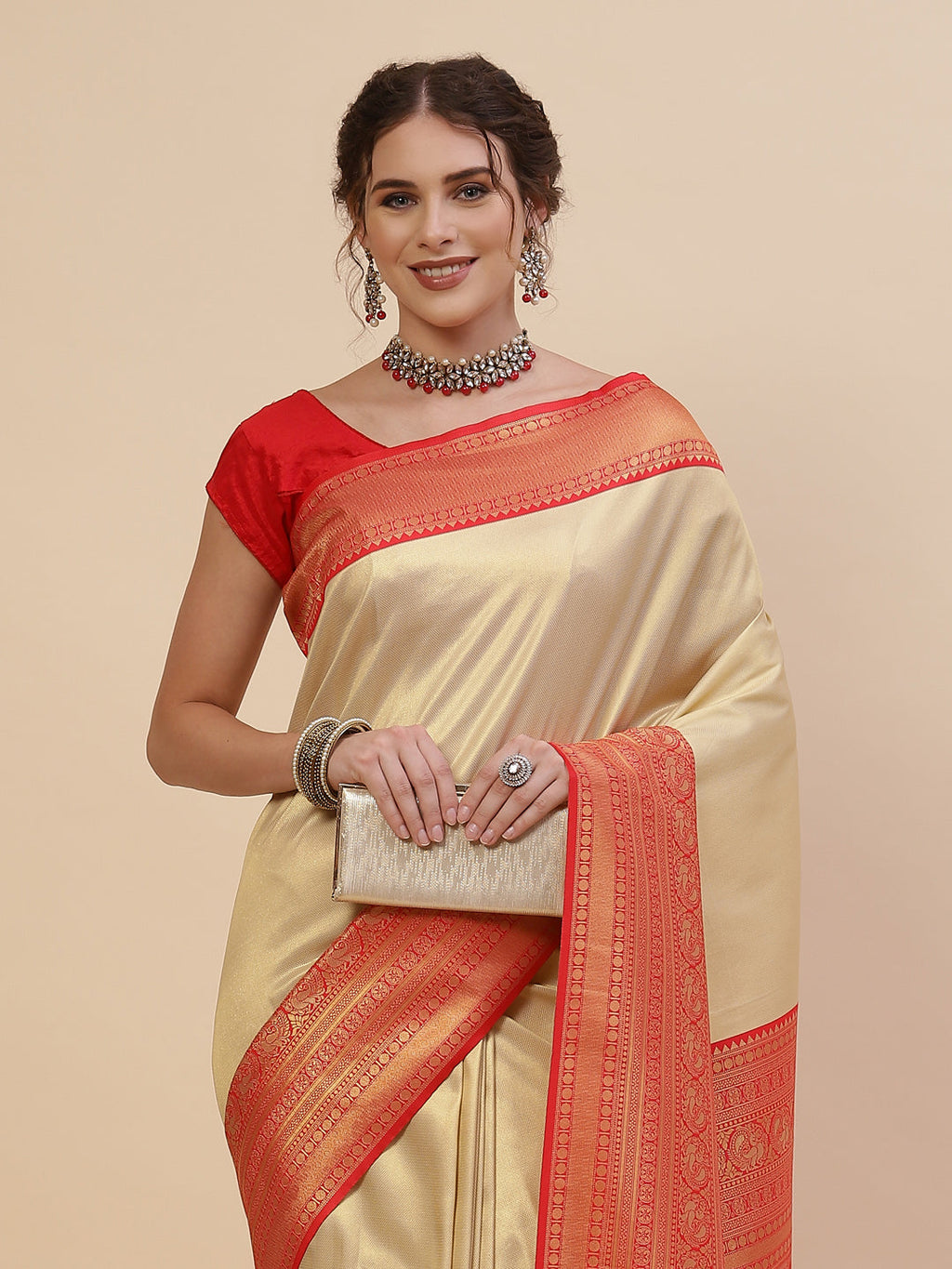 Brocade Art Handloom Woven Saree
