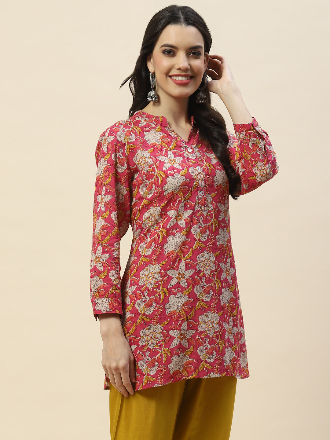 Printed Cotton Short Kurti