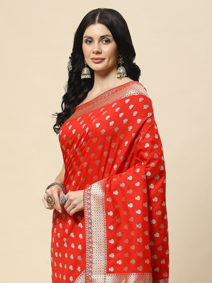 Zari Booti Woven Art Silk Banarsi Saree