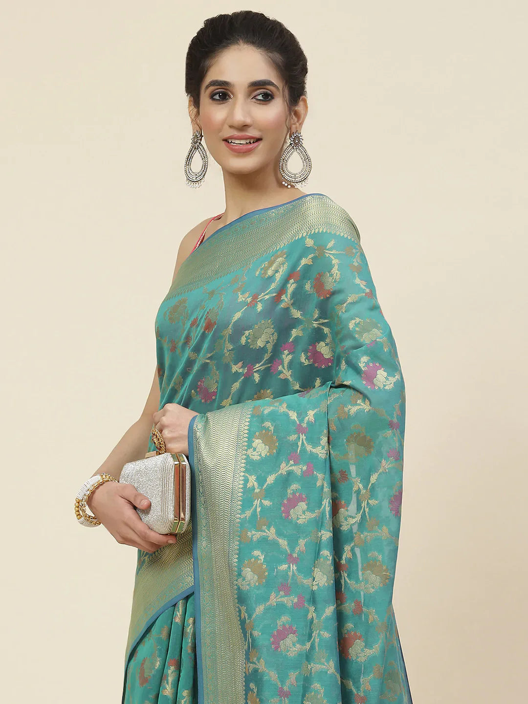 Zari Jaal Cotton Woven Saree