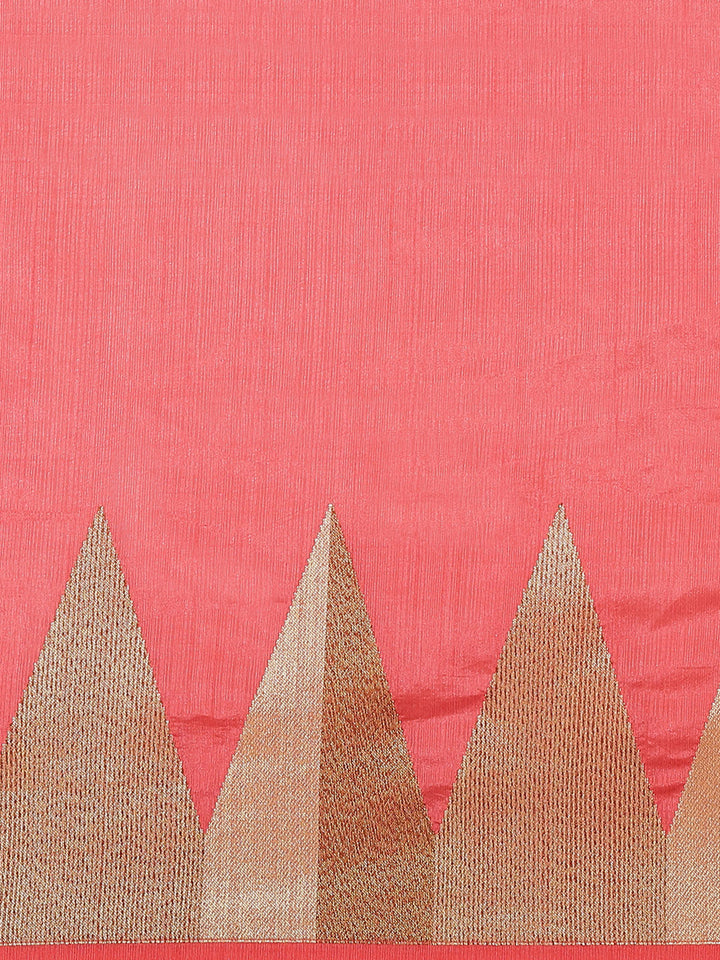 Art Handloom Plain Zari Border Woven Saree