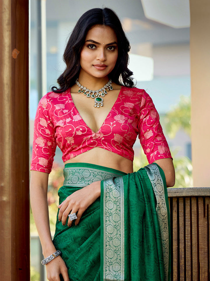 Zari Border Art Silk Saree