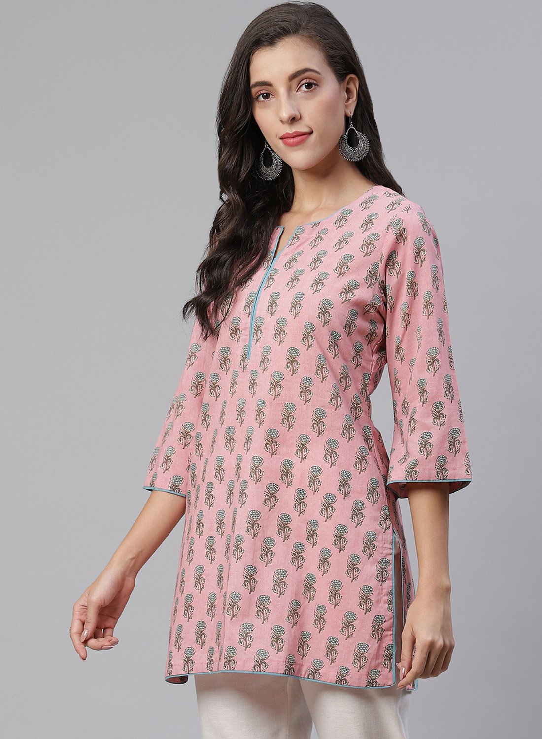 Printed Cotton Short Kurti