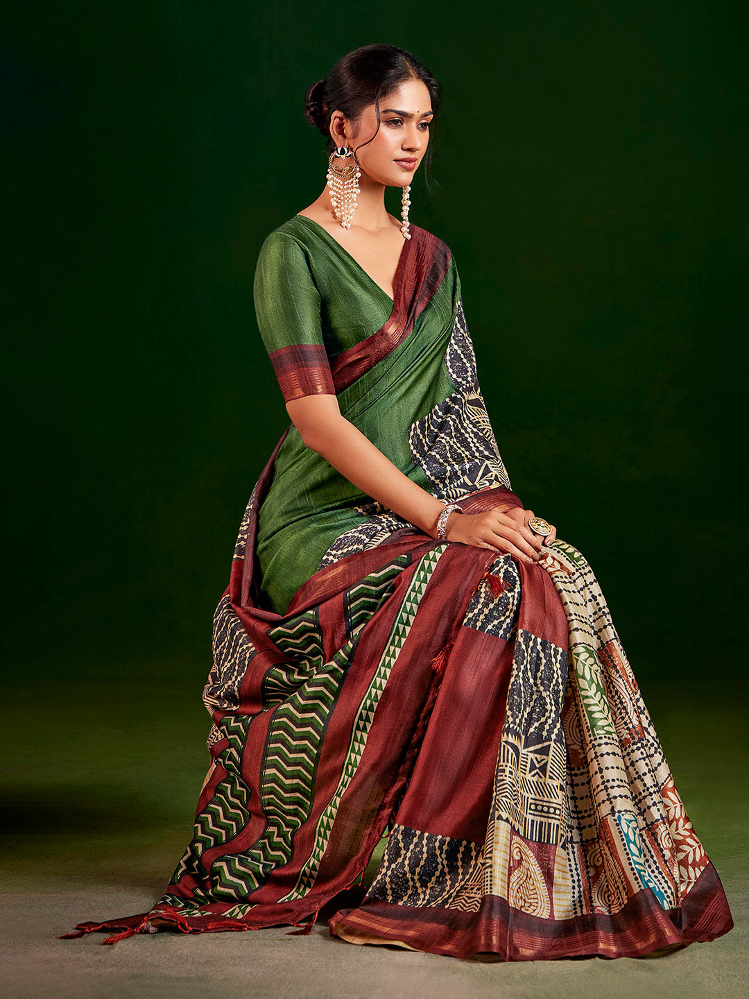 Printed Art Silk Saree