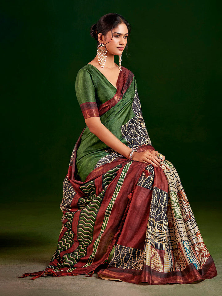 Printed Art Silk Saree