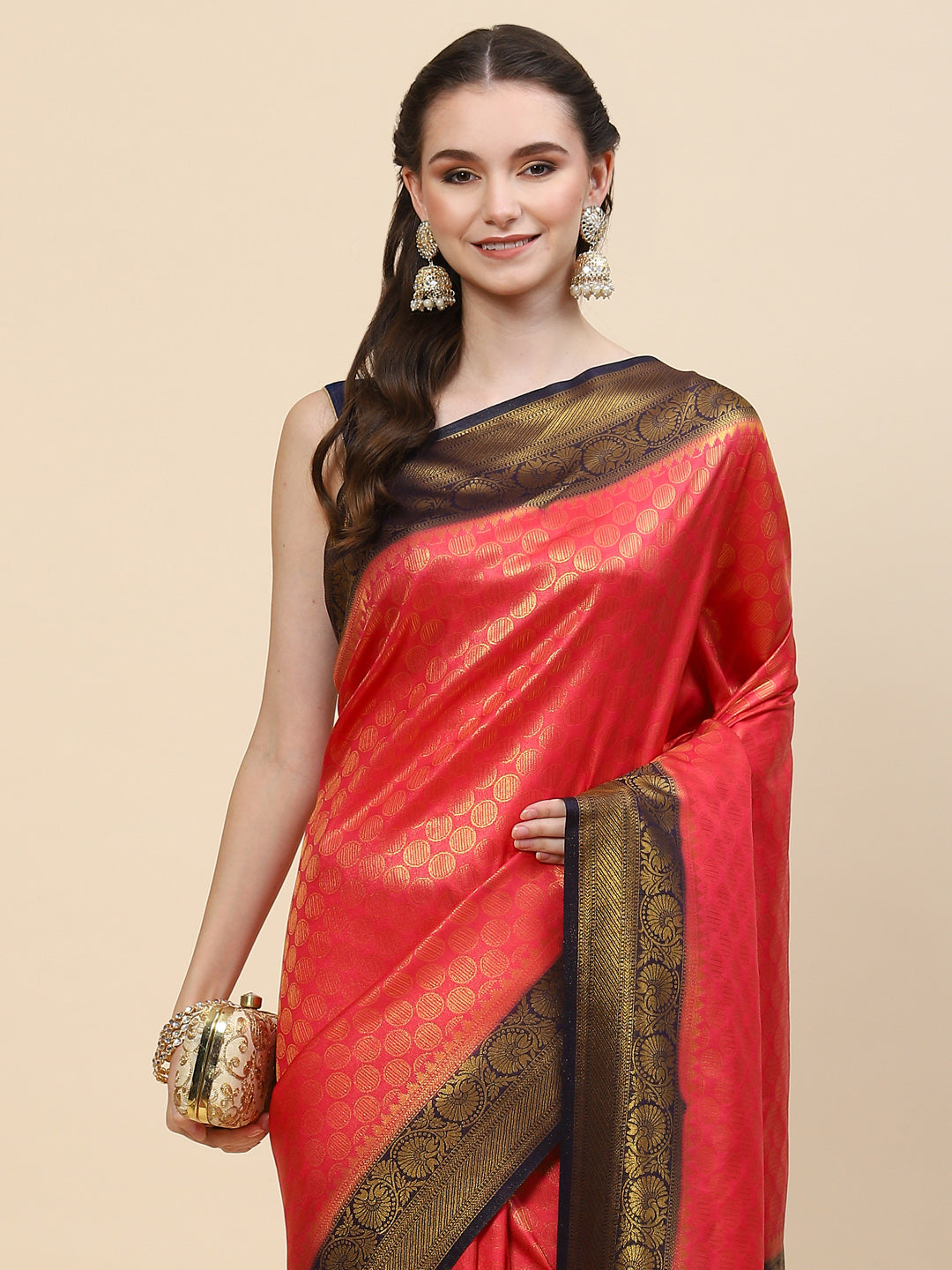 Zari Jaal Handloom Woven Saree