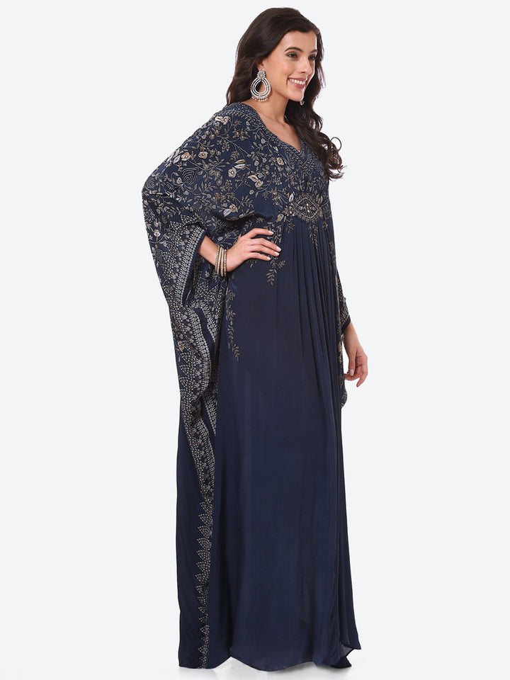 Printed Crepe Kaftan Dress