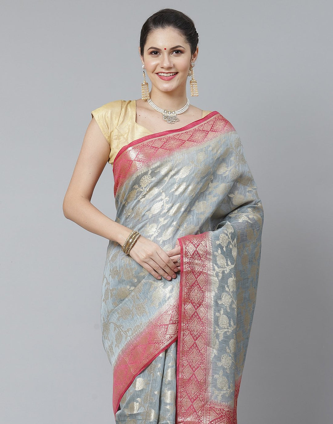 Cotton Linen Saree