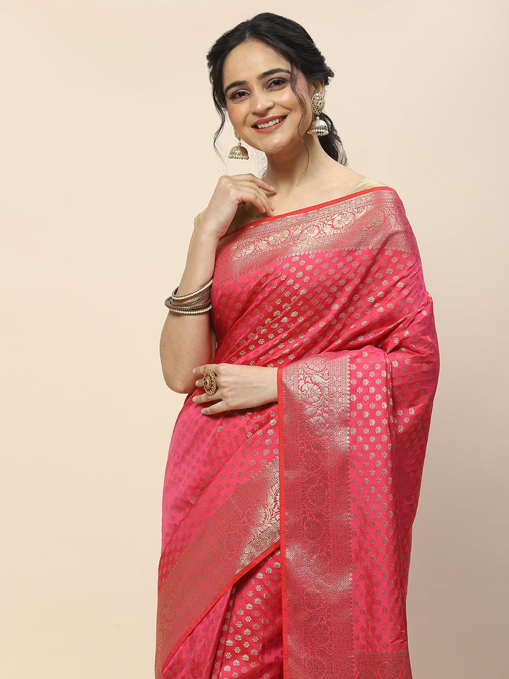 Zari Booti Woven Art Silk Banarsi Saree