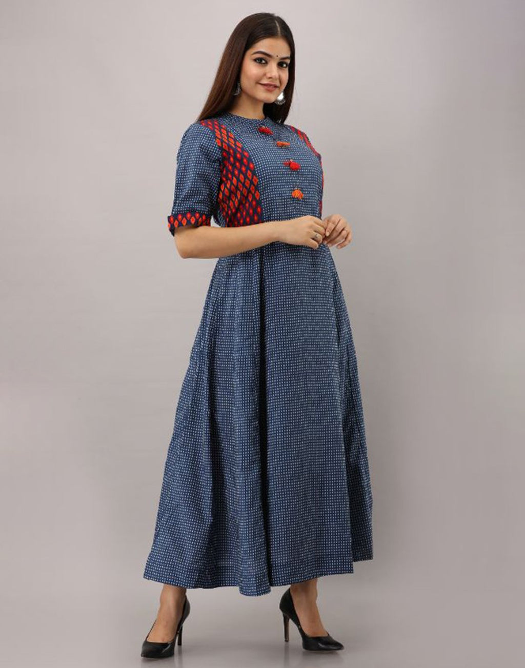 Printed Cotton Anarkali Kurti